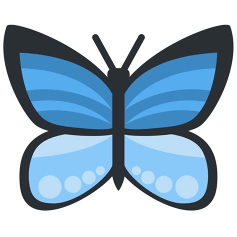 Blue Butterfly Emoji Png