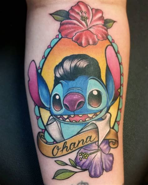 Elvis Stitch Tattoo Ohana Tattoo Disney Disneytattoo Stitch