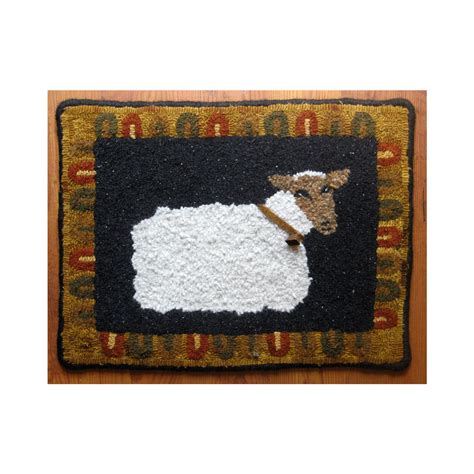 The Blue Tulip Primitive Sheep Rug Hooking Kit The Woolery