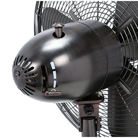 Hunter 90439 16 Retro Stand Fan With Onyx