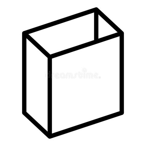Square Box Icon Outline Style Stock Vector Illustration Of Outline