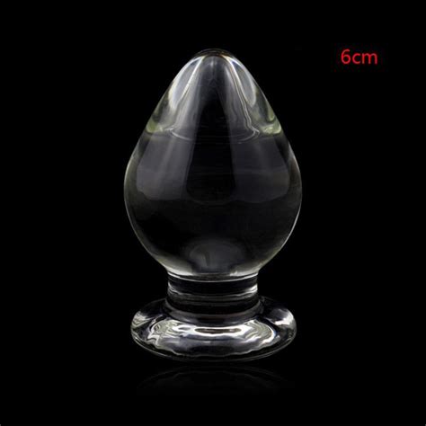 1056cm Super Big Size Glass Anal Plug Smooth Cone Crystal Glass Large