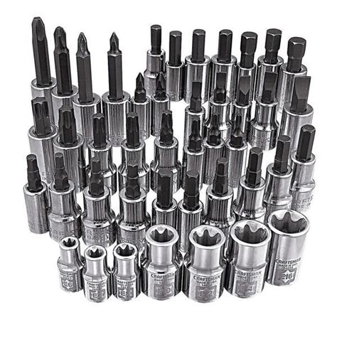 Craftsman 42 Pc Hex And Torx Bit Socket Super Set 14 And 38 In