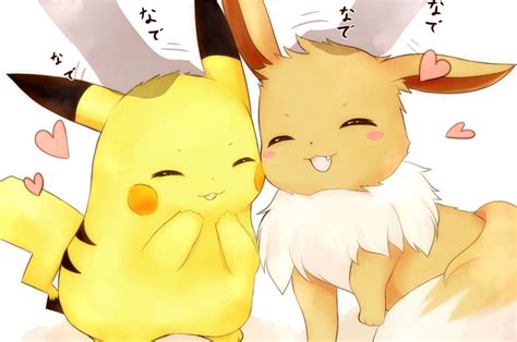 Cute Pikachu And Eevee Wallpapers Top Free Cute Pikachu And Eevee Backgrounds WallpaperAccess