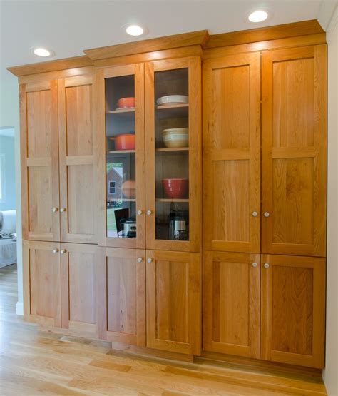 Find pantry cabinets at wayfair. Kitchen Pantry - Large pantry cabinet in natural cherry ...