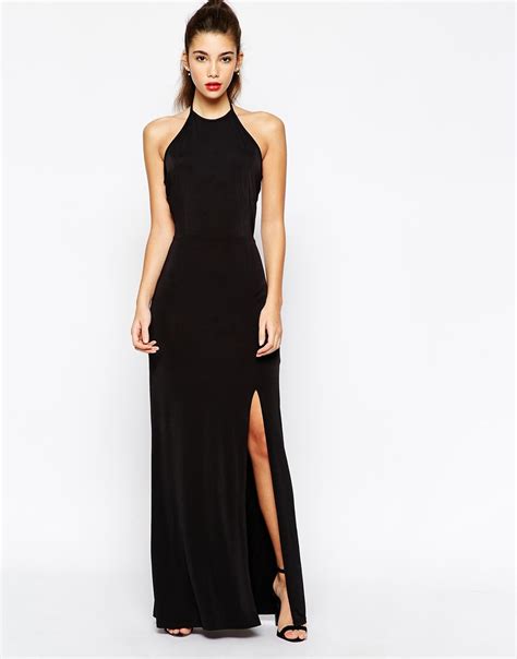 Love Halterneck Bodycon Maxi Dress With Open Back At