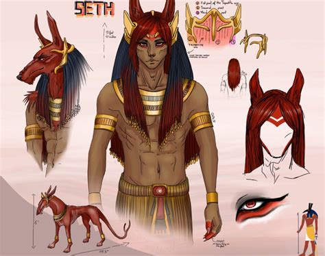 oc reference sheet seth by nabehon anime egyptian ancient egyptian art character art