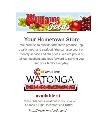 Watonga Cheese Factory Cheese Products Are Available For Purchase At