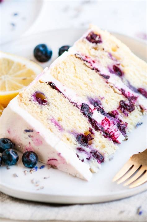 Lemon Blueberry Lavender Cake With Mascarpone Buttercream Frosting Recipe Desserts