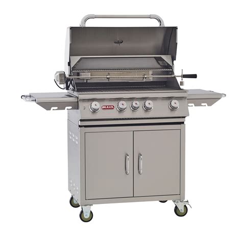 Bull Outdoor Products Angus 4 Burner Propane Gas Grill With Cabinet