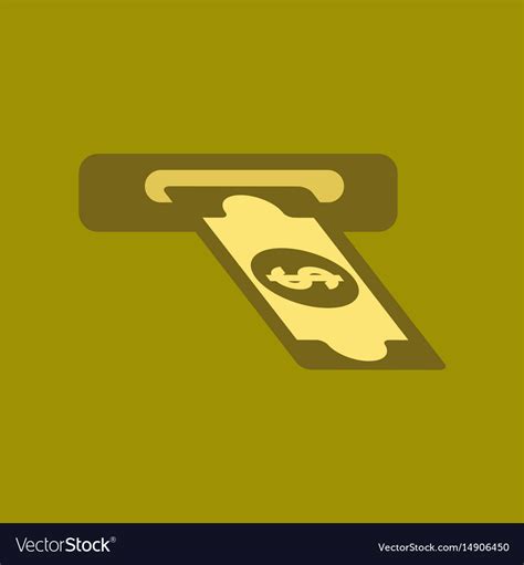 Flat Icon On Background Dollar Money Royalty Free Vector