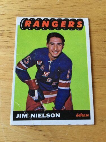 Topps Hockey 1965 66 Jim Nielson New York Rangers Card 89 Ebay