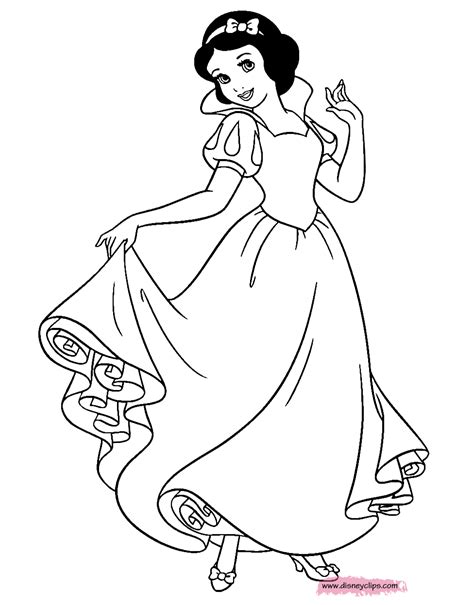 Snow White And The Seven Dwarfs Coloring Pages 2
