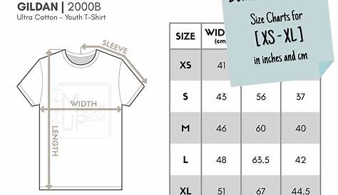 youth small t shirt size chart