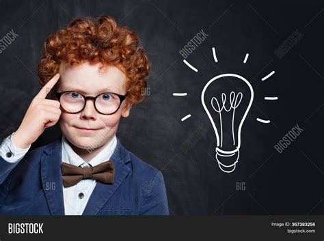 Clever Boy Glasses Image And Photo Free Trial Bigstock