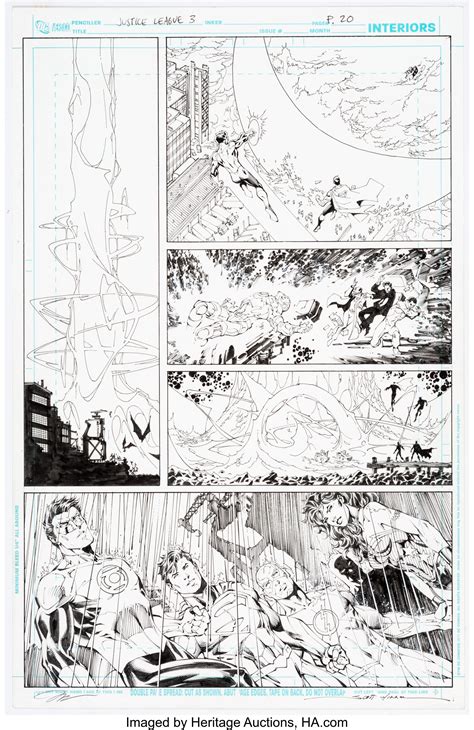 Jim Lee And Scott Williams Justice League 3 Story Page 20 Original