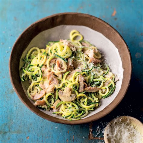 Having read this article, i now feel confident. Baby marrow spaghetti with ham and mushrooms | Woolworths TASTE