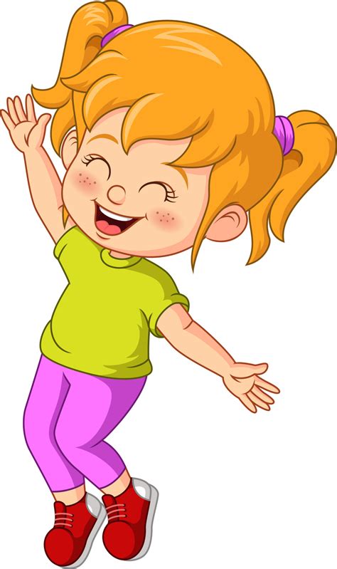 Happy Cartoon Girl
