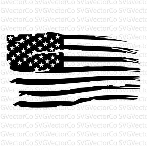 Distressed American Flag Svg Files For Cricut American Flag Etsy