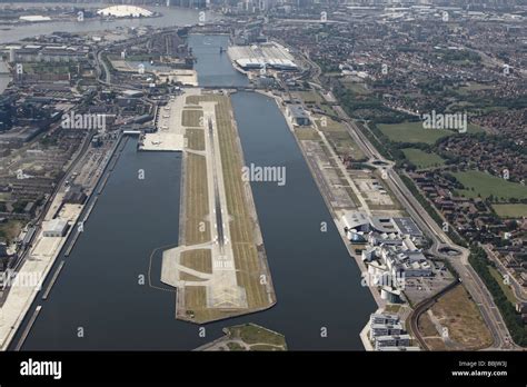 London City Airport Aerial Shot From The East Looking Towards The City