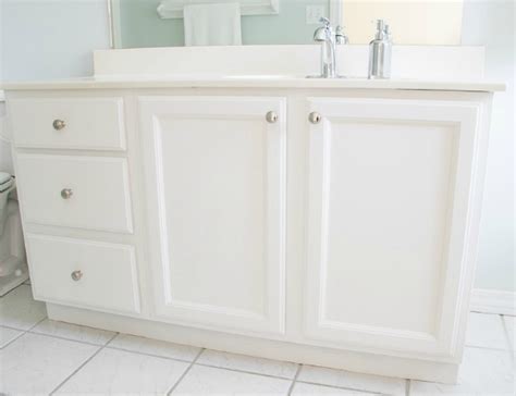 Chalk paint cabinets | cheap bathroom renovation. How To Paint Oak Cabinets