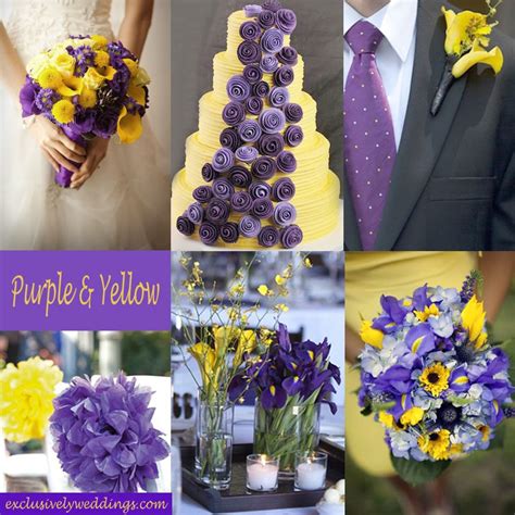 Purple And Yellow Wedding Colors A Pop Of Yellow Adds A Vibrant Touch