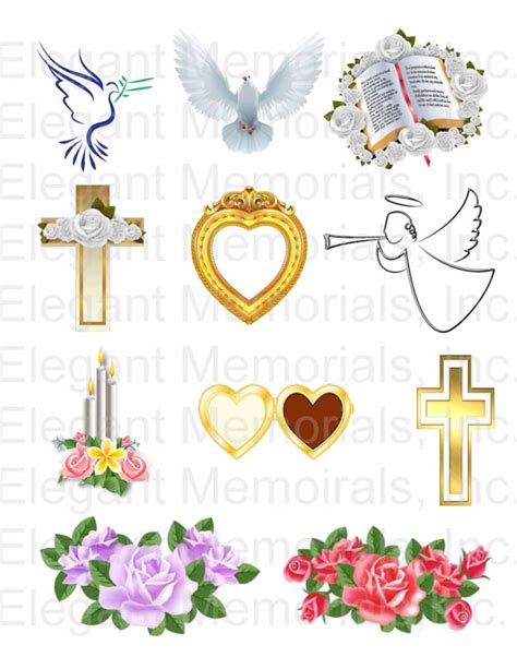 Funeral Program And Memorial Clipart Vol 2 Elegant Memorials