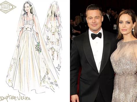 Angelina Jolies Wedding Dress To Brad Pitt Wedding Poin