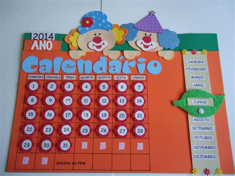 Calendario Para Preescolar Creativo En Foami Calendario Para Niños En