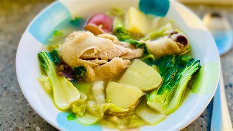 Filipino Chicken Soup Pesang Manok Healthy Chicken Soup Youtube