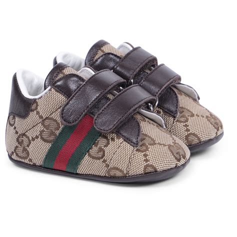 Gucci Baby Gg Sneakers In Brown Bambinifashioncom