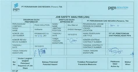 JSA Job Safety Analysis Module Lulusandiploma Com