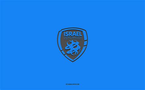 Download Wallpapers Israel National Football Team Blue Background