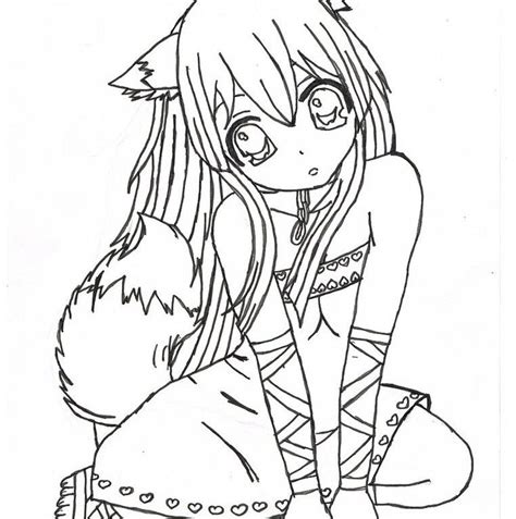 Kids Page Kids Anime Fox Girl Coloring Pages