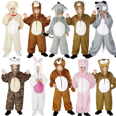 Childrens Zoo Farm Jungle Animal Suit Fancy Dress Costumes Boys Girls