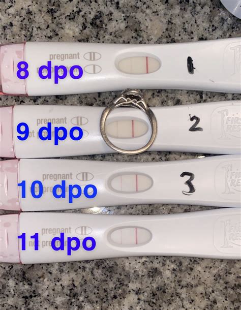 A pregnancy test may show positive if the line appears within the period as specified by the brand. Pregnancy Test Line Progression