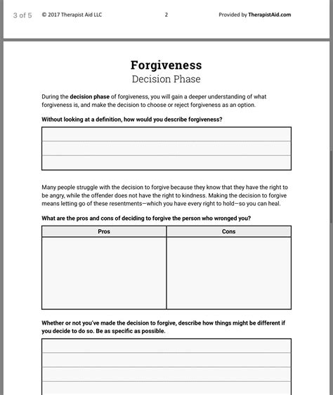 Worksheet For Addiction Recovery