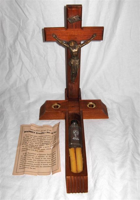 Keeping a holy water font in the home is a wonderful idea so that you, your family, and guests can be blessed in the comings and goings from your home. INRI CATHOLIC Wood Hanging Cross Crucifix Hidden Compartment Holy Water Candles | Water candle ...