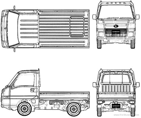 Subaru Sambar Truck Subaru Drawings Dimensions Pictures Of