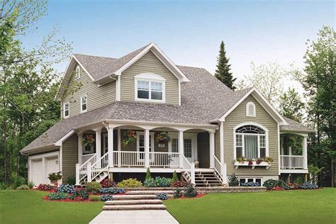 Plan 2167dr Wrap Around Porch Rustic House Plans Country Farmhouse