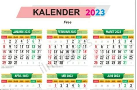 Link Download Gratis Kalender Tahun 2023 Penanggalan Masehi Hijriah