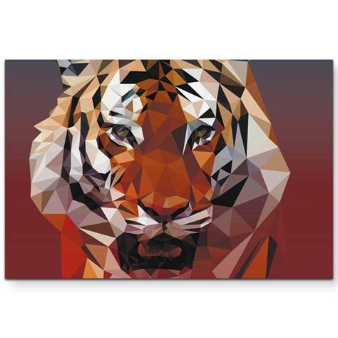Geometric Tiger Print On Canvas East Urban Home Size 120cm L X 80cm W
