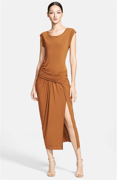 Donna Karan Collection Draped Jersey Midi Dress Nordstrom