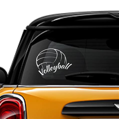 Volleyball Decal Sports Decal Window Sticker Free Shipping Sticker Decal White Vinyl Decal