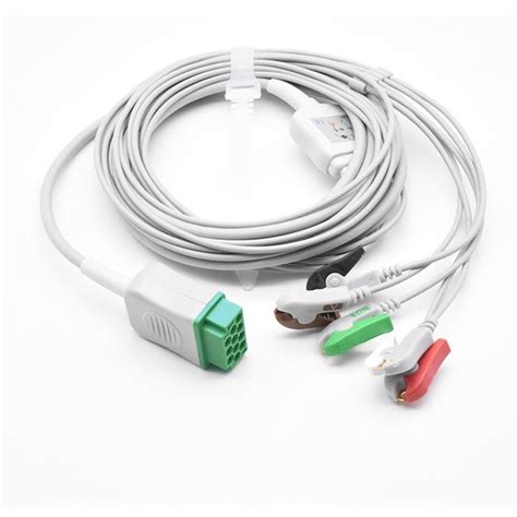 direct connect ecg cable with 5 leads grabber compatible ge marquette eu586p a ge healthcare