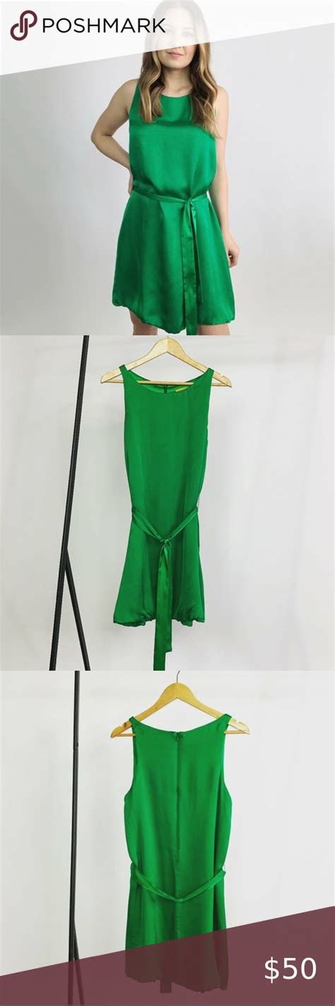 Alice Olivia Silk Green Dress