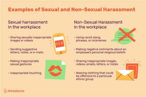 Examples Of Sexual And Non Sexual Harassment At Work