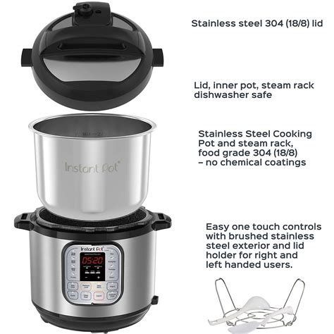 Instant Pot Duo60 6 Qt 7 In 1 Multi Use Programmable Pressure Cooker