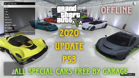 Gta5 Offline 2020 Update Unlock All Special Cars In Your Garage Story