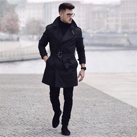 Mens Trench Coats Buying Guide And Outfit Ideas Black Coat Men Mens Outfits Trench Coat Men
